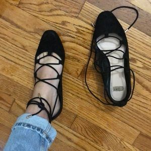 Zara Lace Up Flats